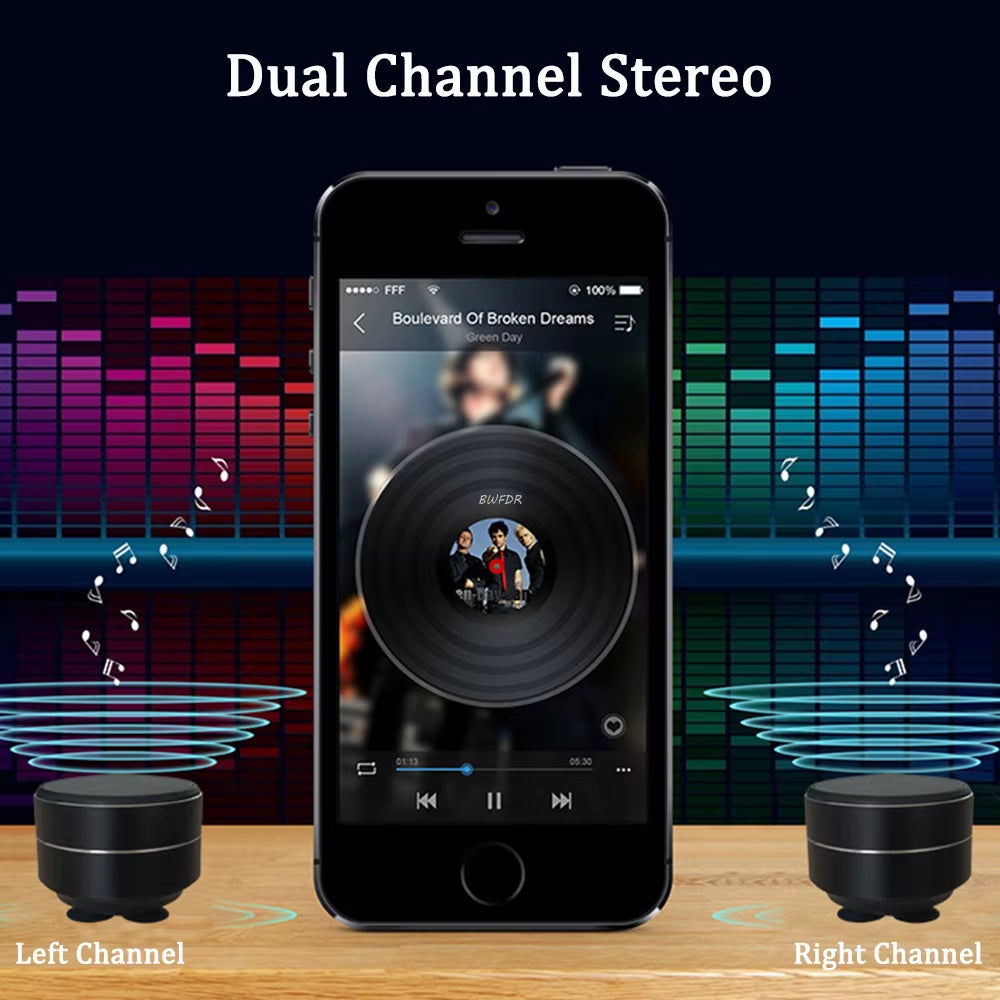 Mini Bone Conduction Speaker Vibration Stereo Audio Digital TWS Wireless Bluetooth Speakers Dropshipping Portable Metal Speaker