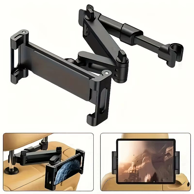 Car Tablet Holder Headrest Tablet Mount Headrest Stand Cradle Compatible with Devices for Cell Phones and Tablets