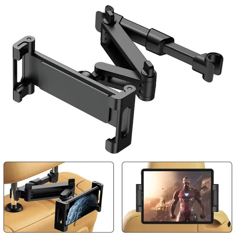 Car Tablet Holder Headrest Tablet Mount Headrest Stand Cradle Compatible with Devices for Cell Phones and Tablets