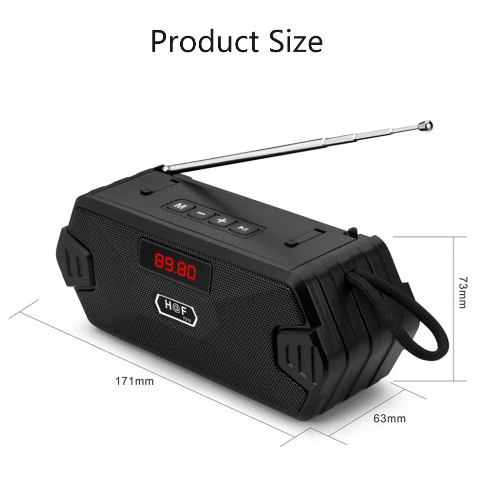 Mini Portable Wireless Speaker Bluetooth-Compatible Bass Subwoofer Column Support TF Card USB Speakers FM Receiver/Radio with FM