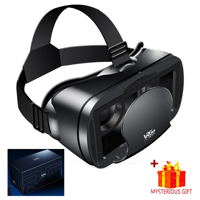 VRG Pro VR Glasses Virtual Reality Headset Devices Viar 3D Helmet Goggles Lenses Smart for Smartphone Cell Phone Game Mobile Set