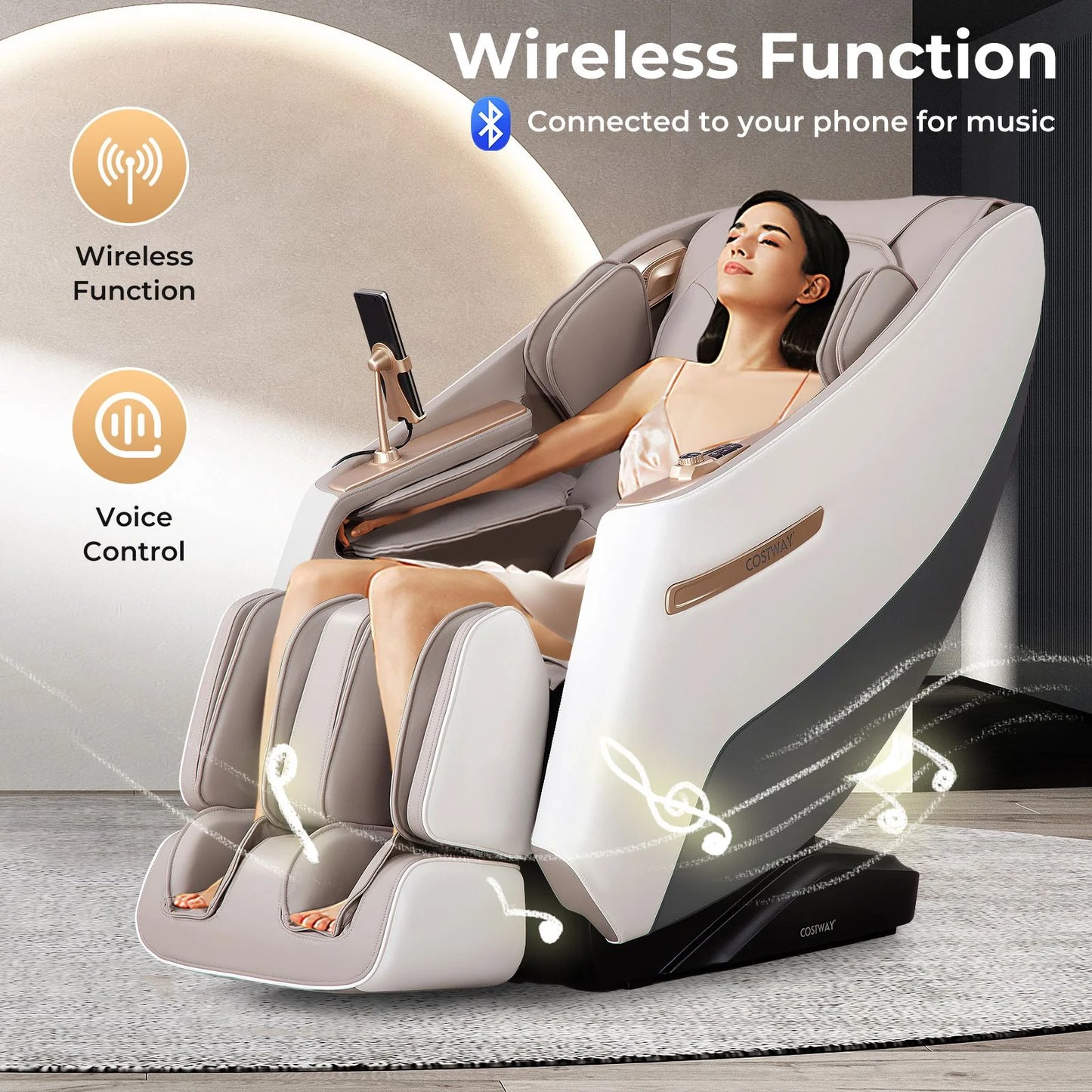 Zero Gravity SL Track Shiatsu Massage Recliner Chair with Waist Heating