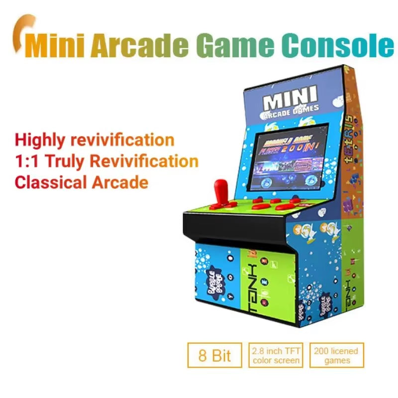 Game Console Mini Handheld Game Console 200 Licened Games Arcade Game Console Have Fun with Family and Friend Consolas Gaming