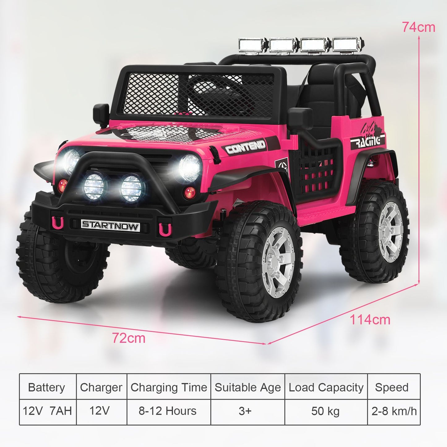 2-Seat Kids Ride on Truck with Parent Remote Control