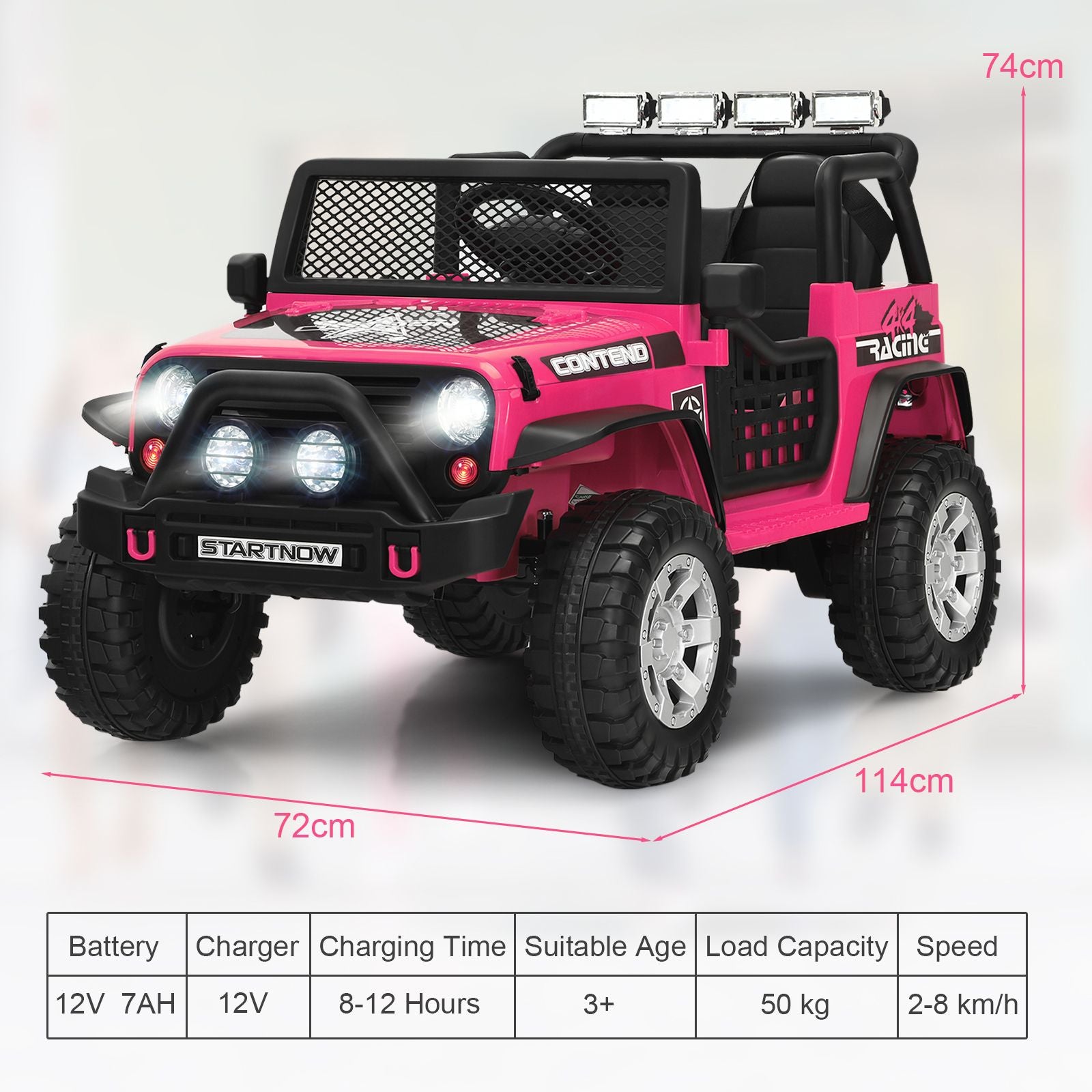 2-Seat Kids Ride on Truck with Parent Remote Control