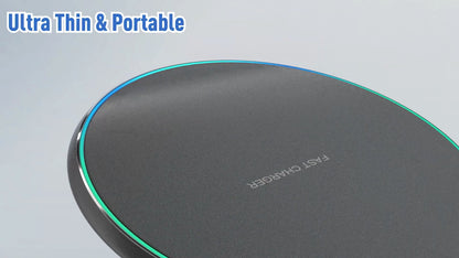 Fast Wireless Charger Charging Pad for Apple Iphone 16 & Samsung , Google Pixel