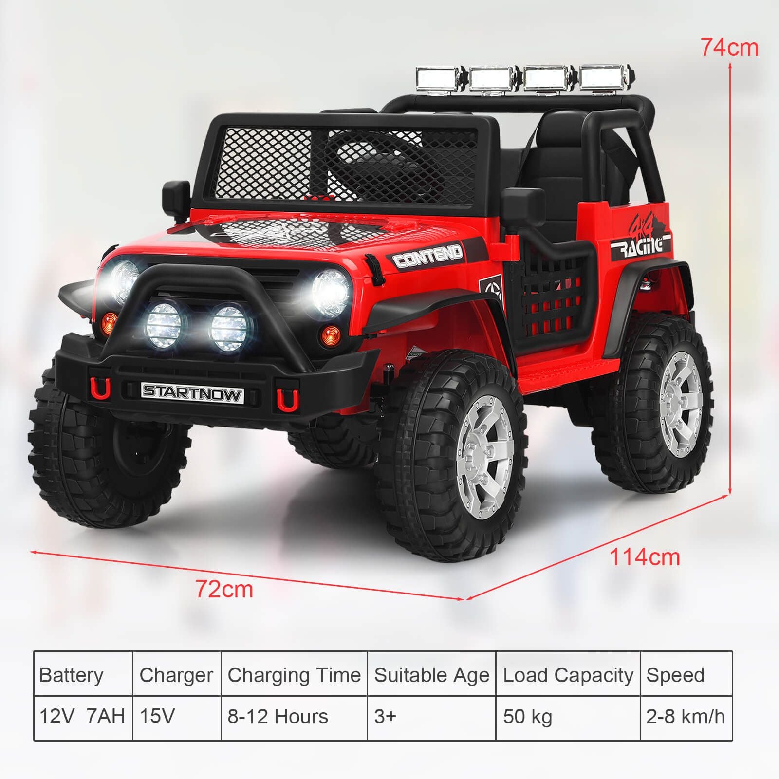 2-Seat Kids Ride on Truck with Parent Remote Control