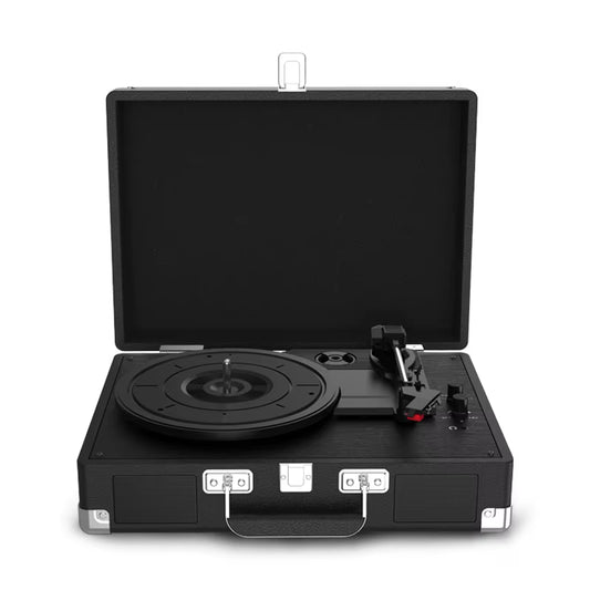 C210 Belt-Driven Vintage Gramophone Device, Vinyl Record, Turntable , High-Fidelity Stereo, Built-In Speaker, 3-Speed