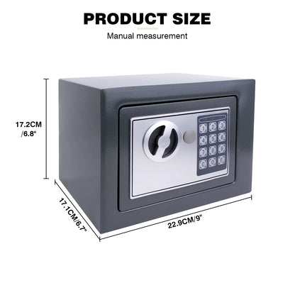 Digital Steel Electronic Security Commercial Digital Safe Security Box, Wall Mounted with 2 Keys for Home Office Safe Box,4.6L