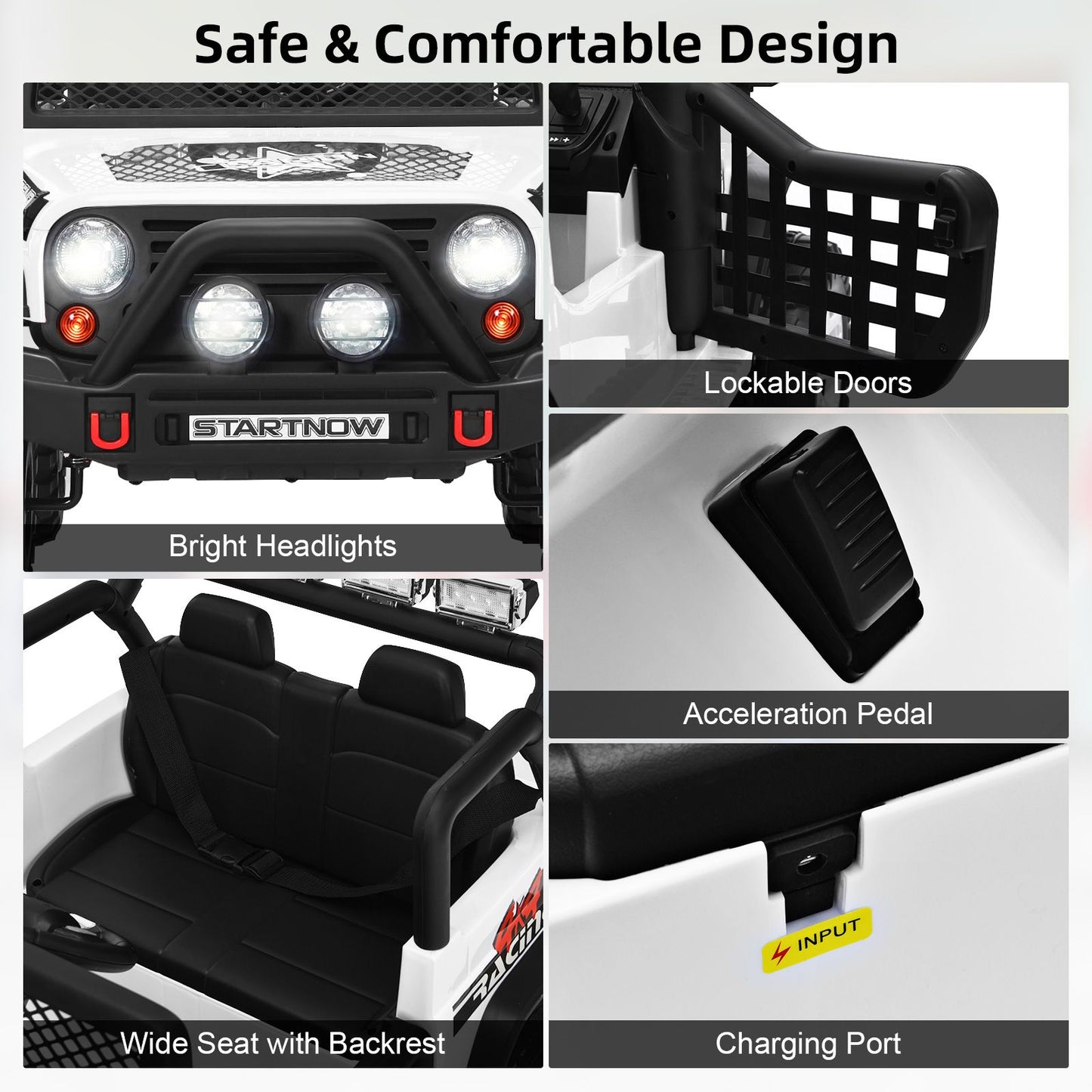 2-Seat Kids Ride on Truck with Parent Remote Control