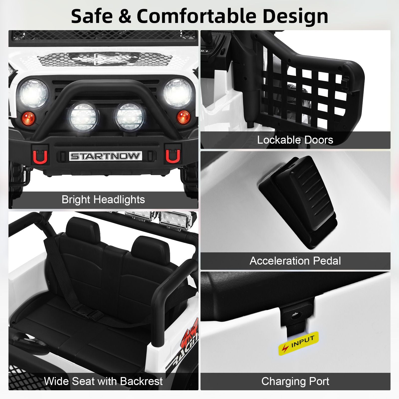 2-Seat Kids Ride on Truck with Parent Remote Control