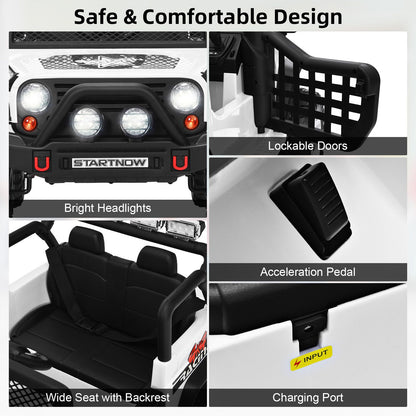 2-Seat Kids Ride on Truck with Parent Remote Control