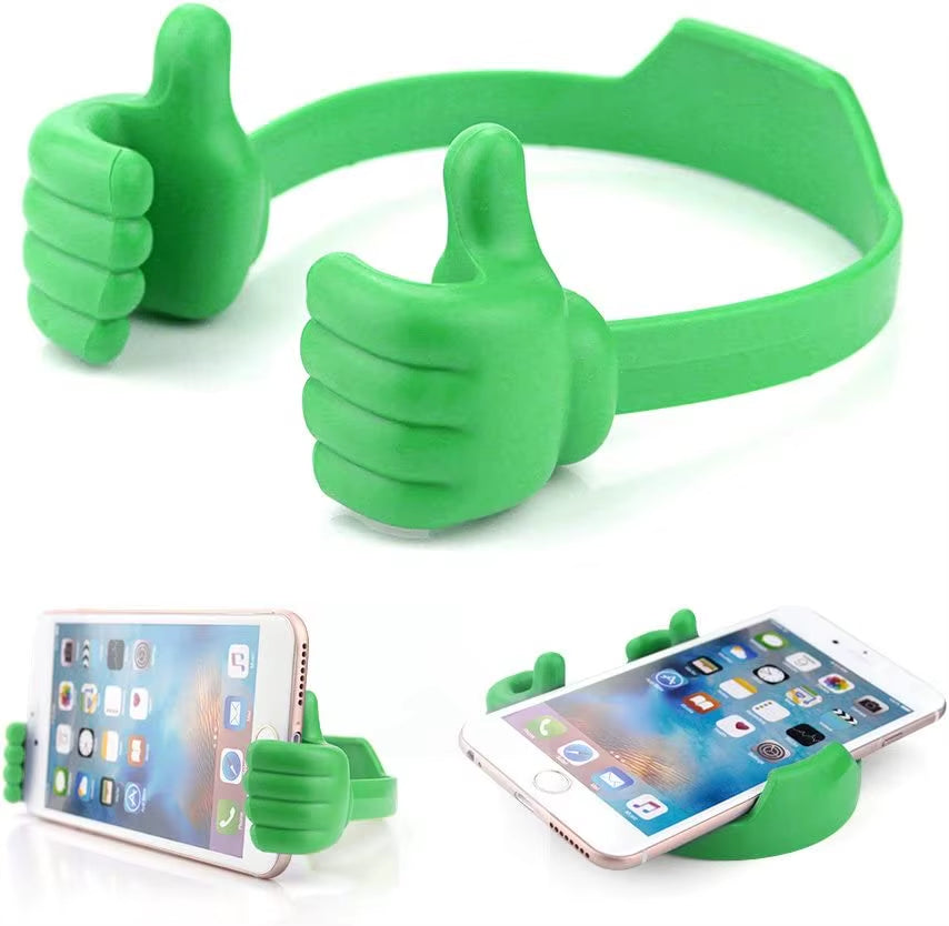 Thumbs-Up Cell Phone Holder, Adjustable Plastic Phone Stand, Multi Colors Portable Desktop Stand for Iphone Xiaomi Samsung