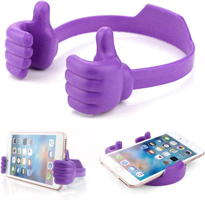 Thumbs-Up Cell Phone Holder, Adjustable Plastic Phone Stand, Multi Colors Portable Desktop Stand for Iphone Xiaomi Samsung