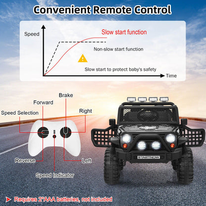 2-Seat Kids Ride on Truck with Parent Remote Control
