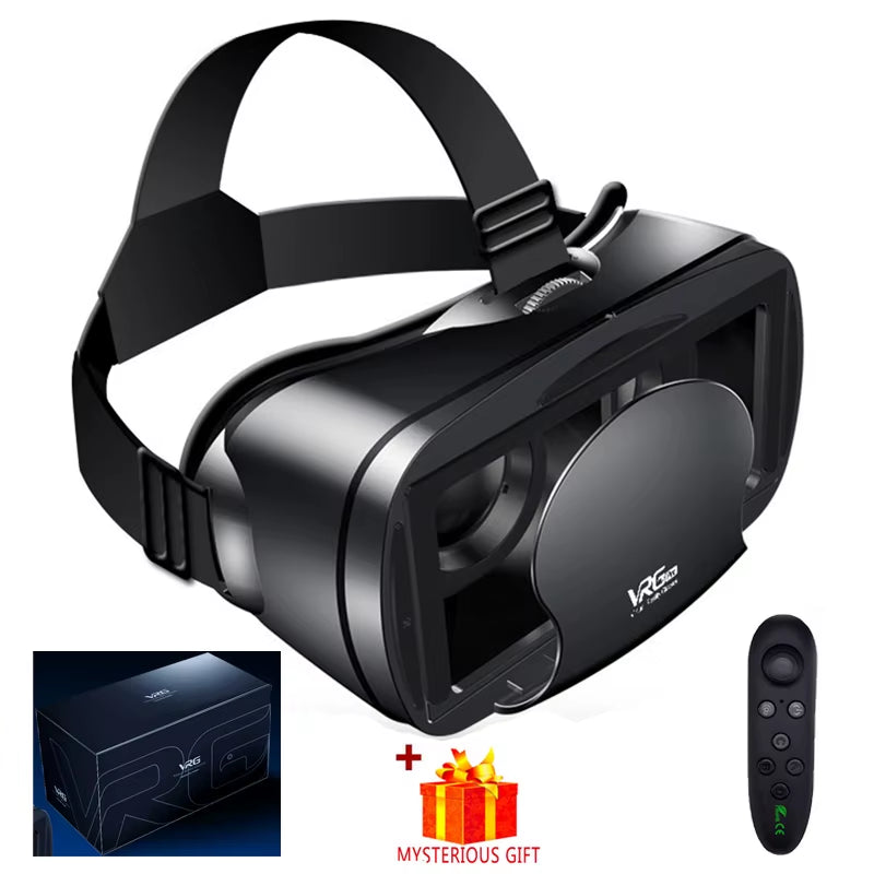 VRG Pro VR Glasses Virtual Reality Headset Devices Viar 3D Helmet Goggles Lenses Smart for Smartphone Cell Phone Game Mobile Set