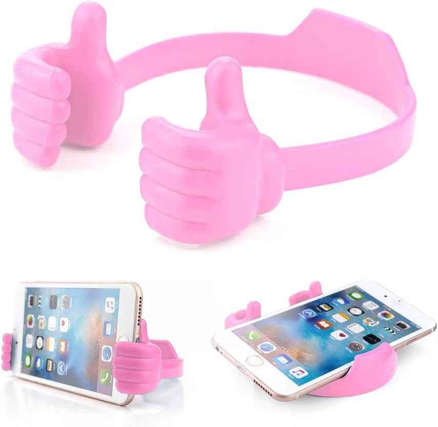 Thumbs-Up Cell Phone Holder, Adjustable Plastic Phone Stand, Multi Colors Portable Desktop Stand for Iphone Xiaomi Samsung
