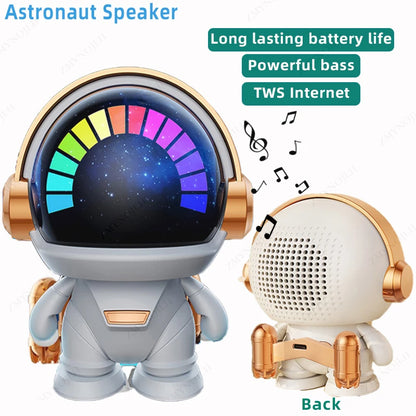New Wireless Bluetooth Astronaut Astronaut Speaker TWS Couplet Cute Desktop Space Robot Subwoofer Bluetooth Speaker Outdoor Gift