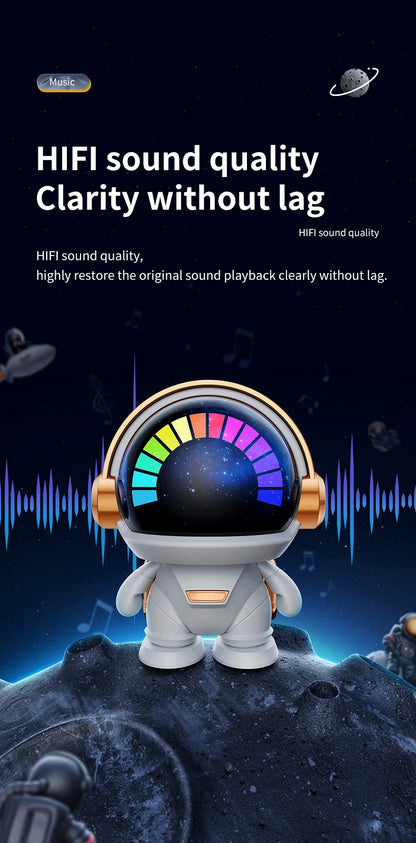 New Wireless Bluetooth Astronaut Astronaut Speaker TWS Couplet Cute Desktop Space Robot Subwoofer Bluetooth Speaker Outdoor Gift