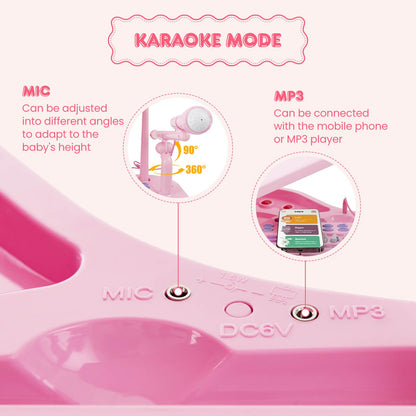 37-Key Kids Piano Keyboards with Microphone and Teaching Mode
