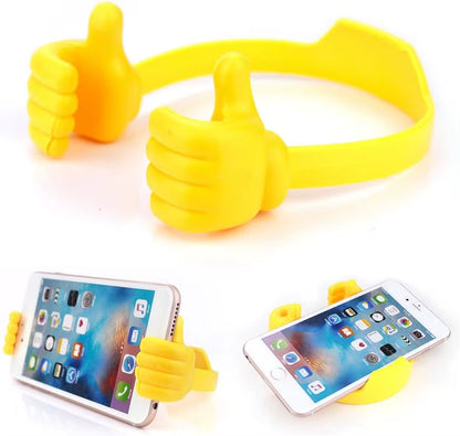 Thumbs-Up Cell Phone Holder, Adjustable Plastic Phone Stand, Multi Colors Portable Desktop Stand for Iphone Xiaomi Samsung