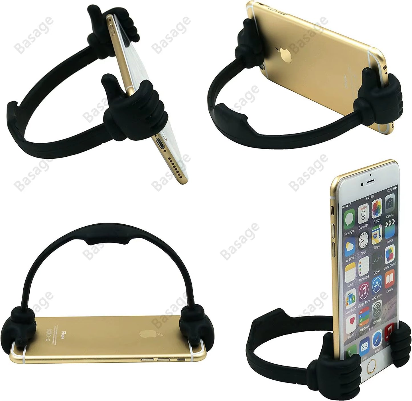 Thumbs-Up Cell Phone Holder, Adjustable Plastic Phone Stand, Multi Colors Portable Desktop Stand for Iphone Xiaomi Samsung