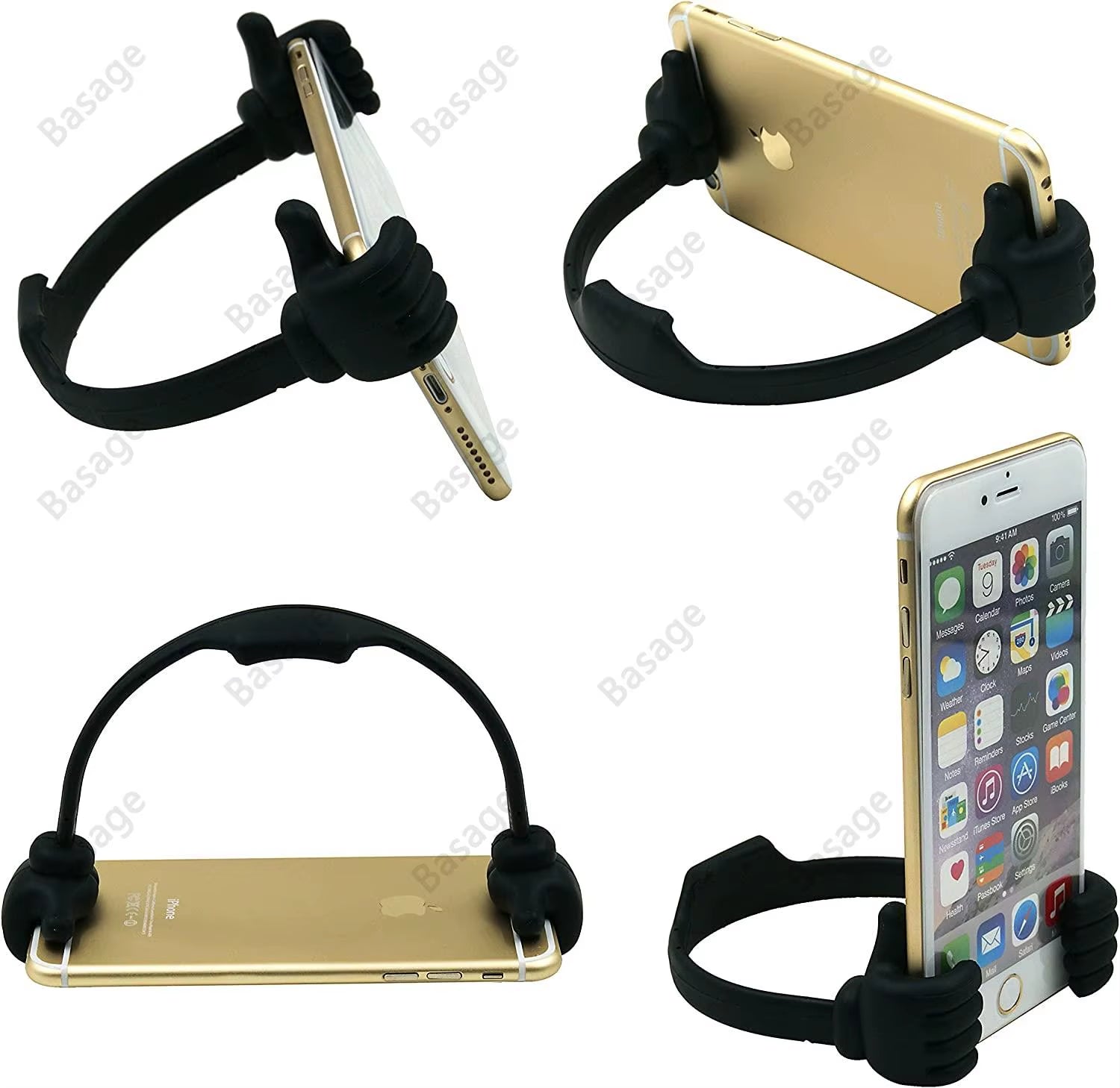 Thumbs-Up Cell Phone Holder, Adjustable Plastic Phone Stand, Multi Colors Portable Desktop Stand for Iphone Xiaomi Samsung